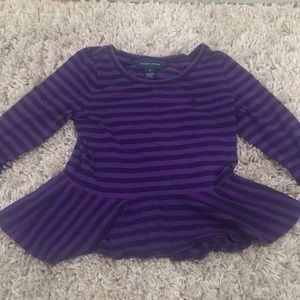 Ralph Lauren Girls Striped Dress Top